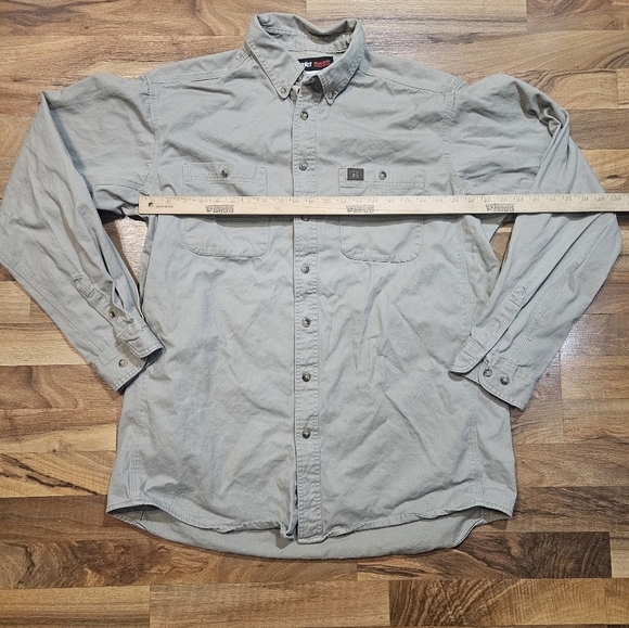 Wrangler Riggs Workwear Khaki Shirt Men’s XLT Tall - Picture 4 of 7
